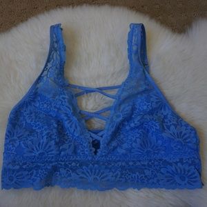 Victoria Secret PINK Lace Bralette, Blue